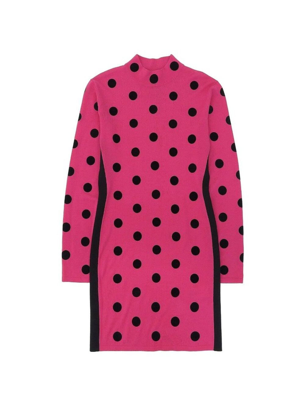 Versace Dress Knit Long Sleeve Dot Pattern Polka Dot Top Wool Pink 40